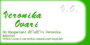 veronika ovari business card